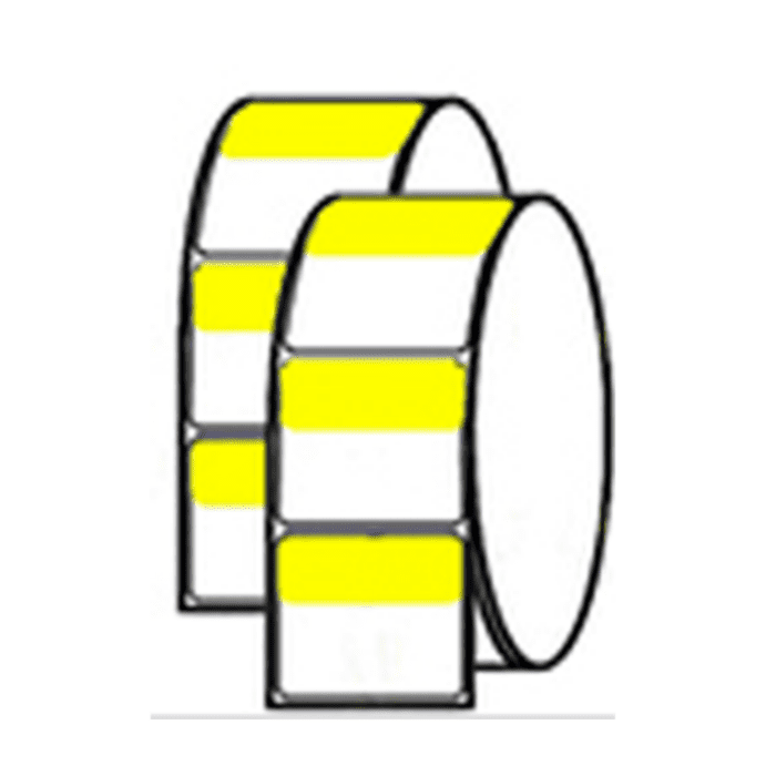 KIT - Yellow 2x1 LABELS Direct Thermal - Portable Printer Labels - 4  Rolls Per Kit-Signature Media Group