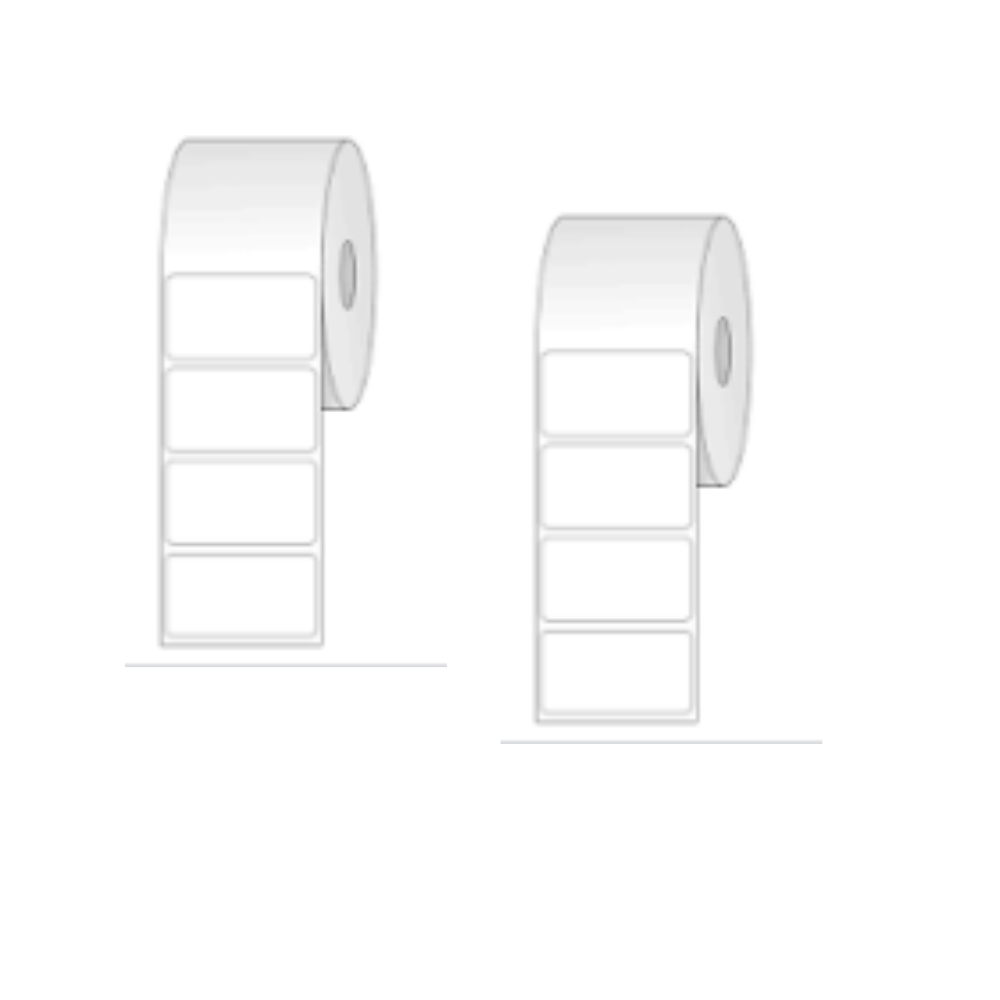 KIT - White 2x1 LABELS Direct Thermal - Portable Printer Labels - 4  Rolls Per Kit-Signature Media Group