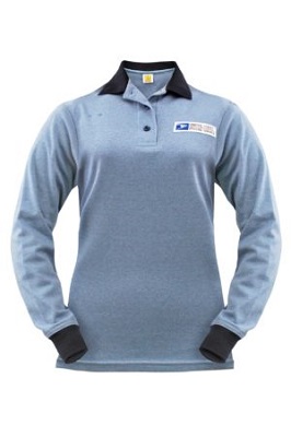 USPS Ladies Long Sleeve Postal Clerk Interlock Polo-School Apparel