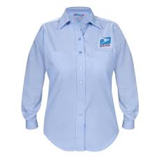 USPS Letter Carrier 65% Poly/35% Cotton Women&#8216;s Long Sleeve Maternity Shirt-Flying Cross Postal Uniforms