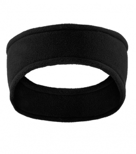 Black Fleece Headband With Embroidery -Port Authority