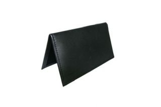 Checkbook Cover Soft Leather Black-Boston Leather