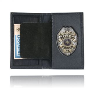 Badge Case w/Oversize Id With Bli Cutout Ref-Boston Leather