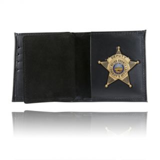 Book Style Badge Wallet w/Cc Slots-Boston Leather