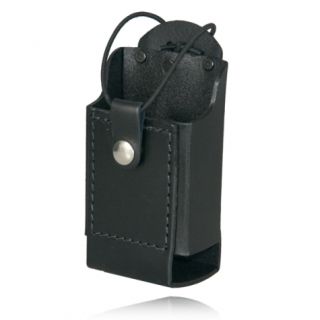 Black Basketweave Universal Leather Radio Holder-