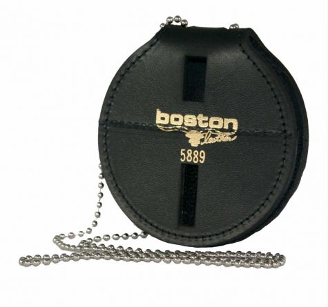 Buy 3 Circle Badge Holder w/ Clip, Chain And Pouch - Boston Leather Online  at Best price - IL