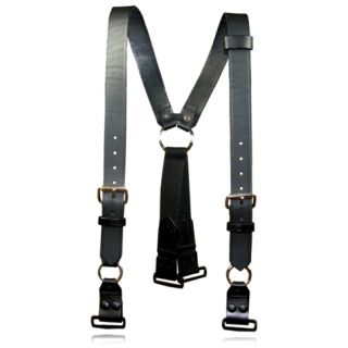 Fireman&#34;S Suspenders &#40;Loop&#41; w/ Abs Rectangular Ring To Loop-Boston Leather