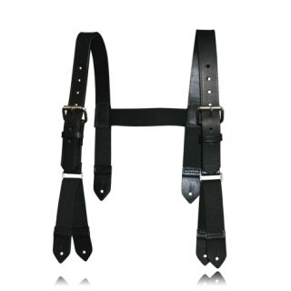 &#34;H&#34; Back Suspenders &#40;Button&#41;-Boston Leather