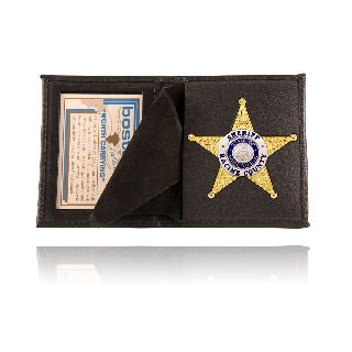 Book Style Badge Case, Smaller-Boston Leather