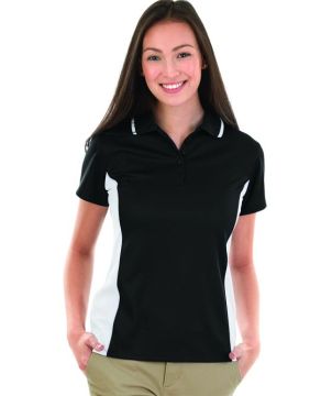 Womens Color Blocked Wicking Polo-