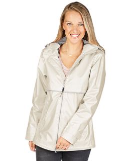 Womens New Englander Rain Jacket (Metallic)-Charles River Apparel