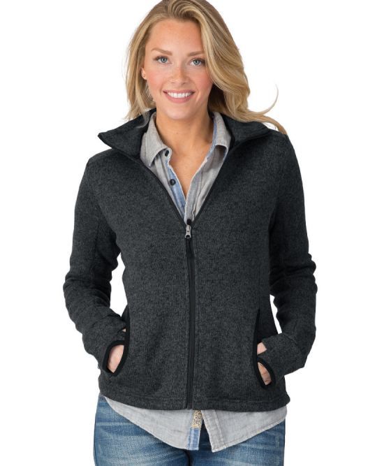 Buy Womens Heathered Fleece Jacket - Charles River Apparel Online at Best  price - MI