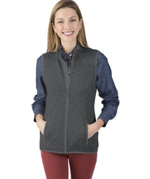 Womens Pacific Heathered Vest-Charles River Apparel