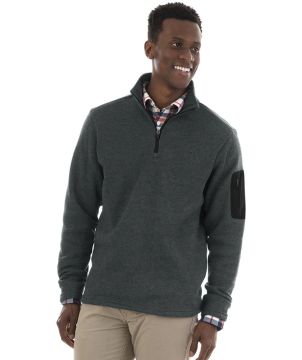 Mens Heathered Fleece Pullover-Charles River Apparel