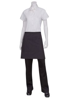 Wide Half Bistro Apron With Contrasting Ties-