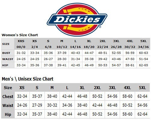 Dickies Coveralls Size Chart