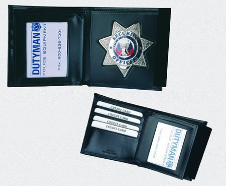 Leather Bi-Fold Wallet With Center ID-Dutyman