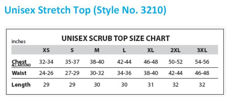 Skechers Scrubs Size Chart