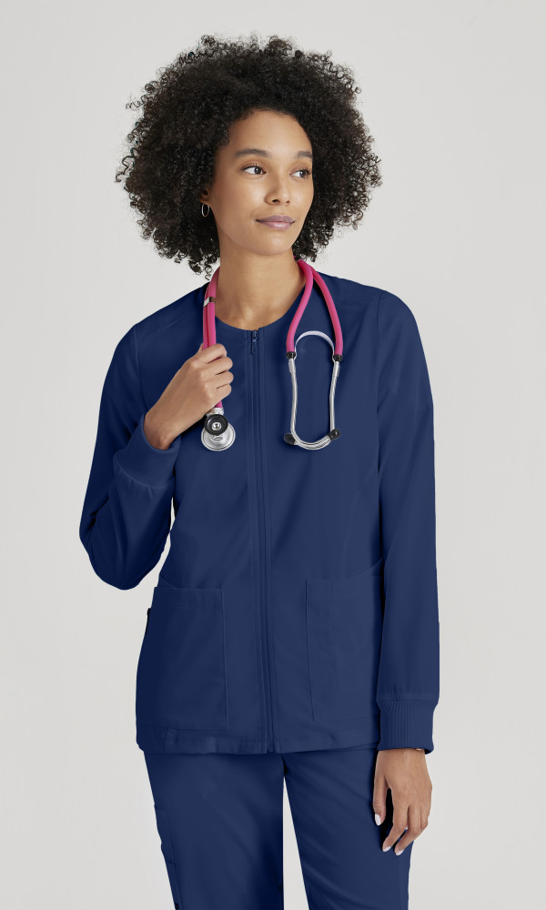 Greys Anatomy GRSW873 Spandex Stretch Gianna Warmup Scrub Jacket