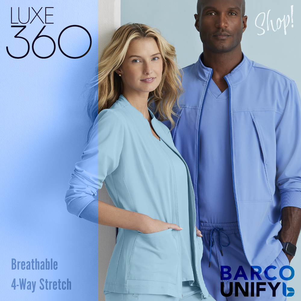 BARCO UNIFY MEDICAL SCRUBS IN LUXE 360 FABRIC