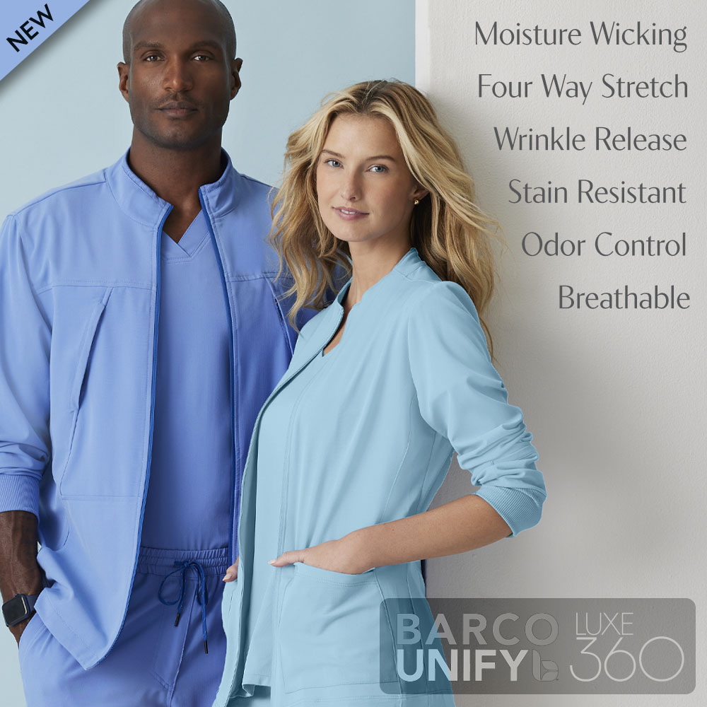 BARCO UNIFY MEDICAL SCRUBS IN LUXE 360 FABRIC