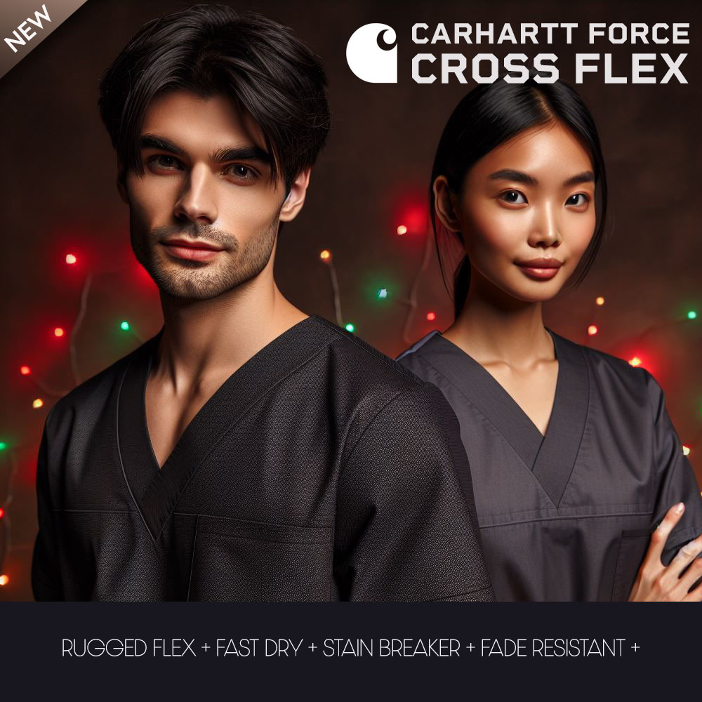 CARHARTT FORCE CROSS-FLEX MEDICAL SCRUBS THAT KEEP YOU DRY!