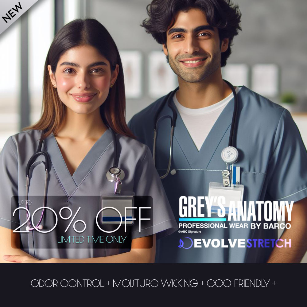 GREY'S ANATOMY EVOLVE STRETCH NURSING SCRUBS