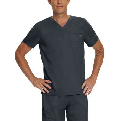 Landau ProFlex 4259 Men's Tuckable V Neck Scrub Top with Accessory Pocket