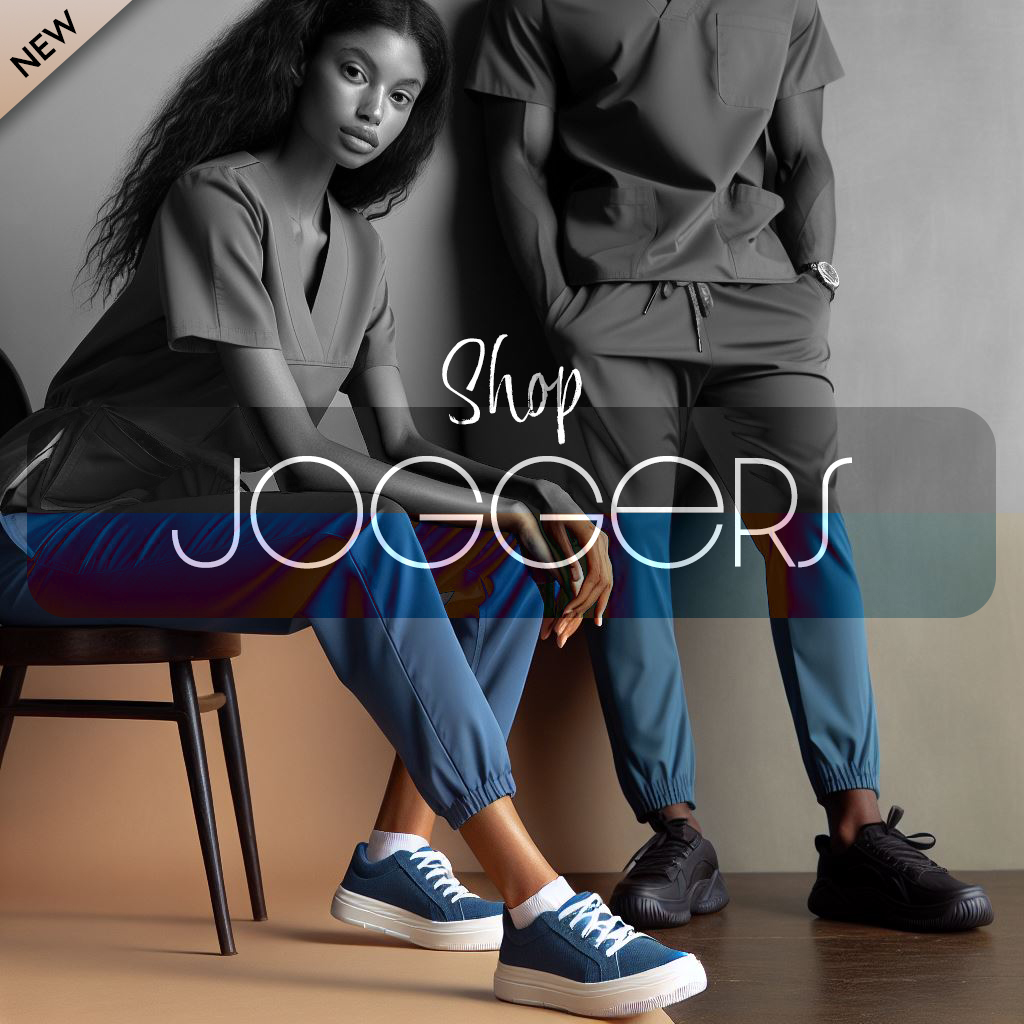 Jogger style medical scrubs for men and women