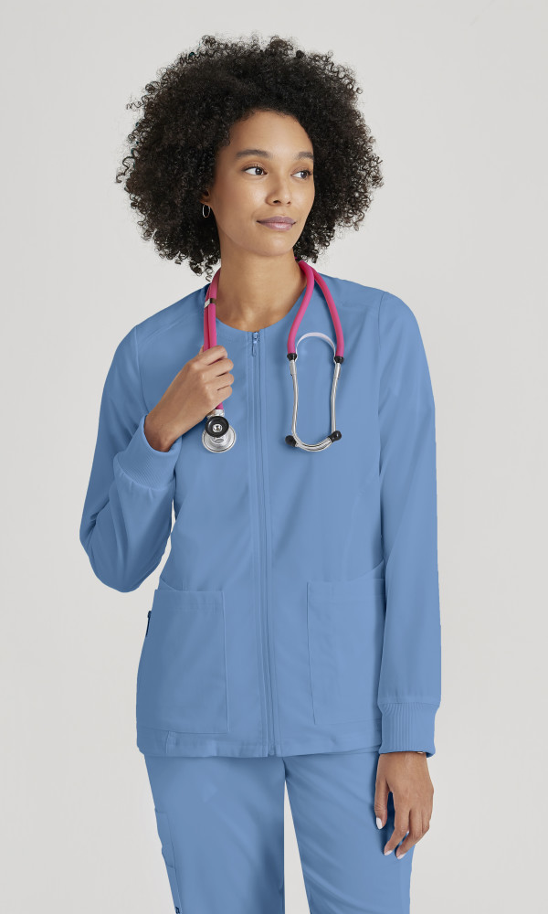 Greys Anatomy GRSW873 Spandex Stretch Gianna Warmup Scrub Jacket