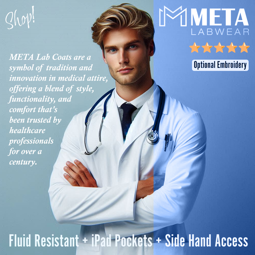 META PREMIUM LAB COATS FOR MEN AND WOMEN