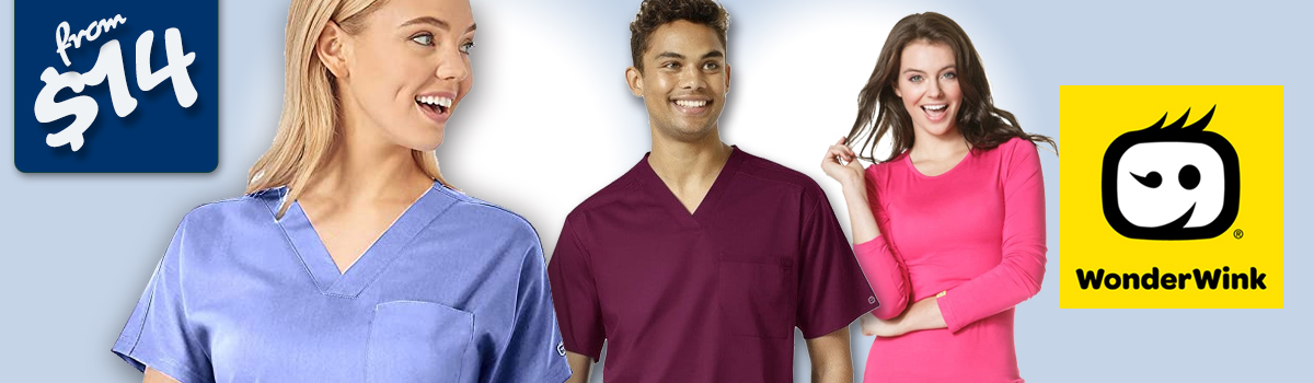 Wonderwink medical scrubs are just what you've been looking for. Unique styles for men and women, fashionable prints and more - all designed with your comfort in mind. Soft, stretchy, breathable wonderful Wonderwink nursing uniforms and scrubs - just what the doctor ordered. Shop the latest WonderWink scrub tops, tee's, tanks, pants, jackets and prints today!