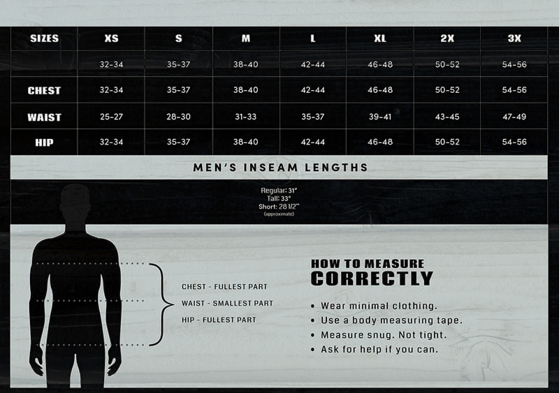 MC7678 SIZE CHART