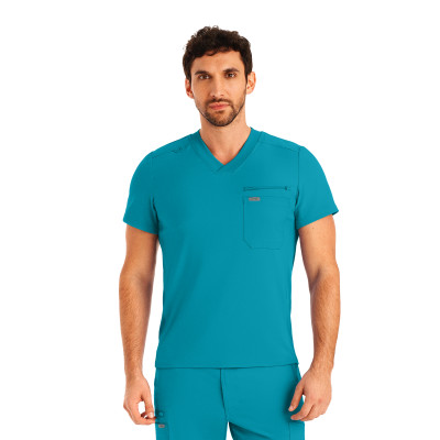 Landau Forward LT111 NEW Men's 2 Pocket Tuckable Medical Scrub Top