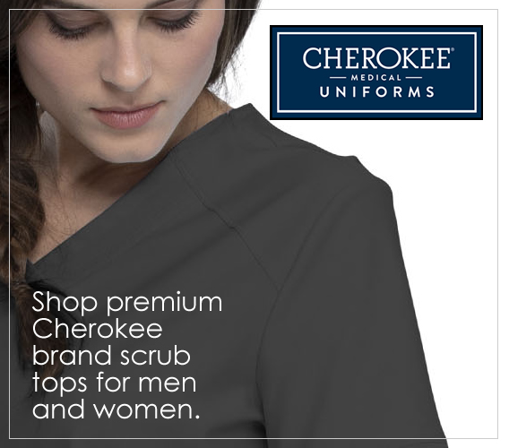 Shop Cherokee brand medical scrub tops for men and women