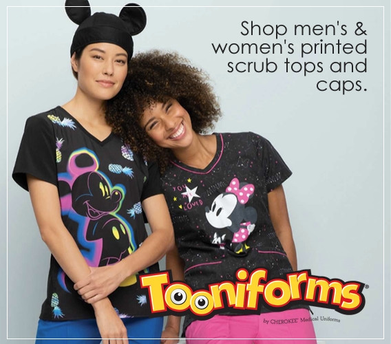 Shop the latest Tooniform scrubs hats and nursing caps. Your favorite character prints on a soft, comfortable scrub cap you'll love