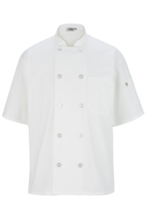 Edwards Hospitality Chef Apparel & Aprons 10 Button Short Sleeve Chef Coat-Edwards