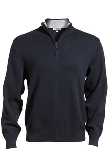 Edwards Quarter Zip Cotton Blend Sweater-Edwards