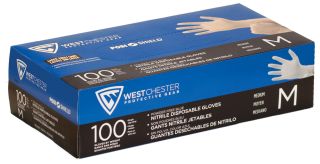 (100) Small Disposable Blue Nitrile Gloves without Powder - 4 mil, latex and powder free-ERB Safety