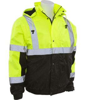 Buy 62170 W106T Tall Class 3 Bomber Jacket Hi Viz Lime and Black 4X ...