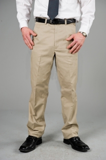 Poly Cotton Casual Pants-Classic Khakis