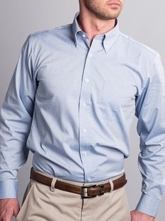 Mens Tailored Button Down Collar Oxford Shirt-Executive Essentials