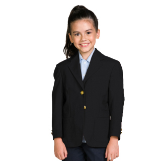 Girls 2 Button Economy Blazer-Collegiate