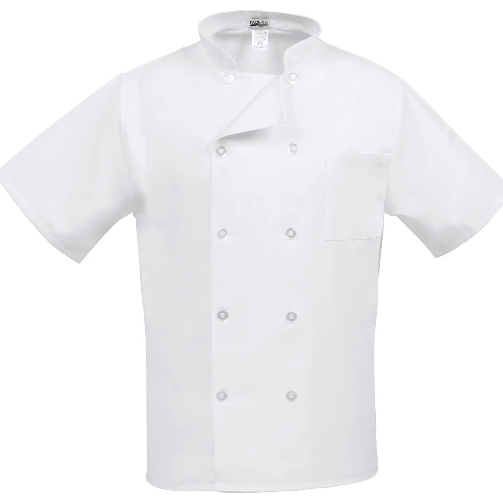 Short Sleeve Classic Chef Coat-Fame Fabrics