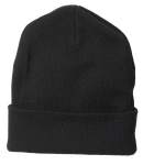 Black Acrylic Knit Cap-Huntress Uniforms