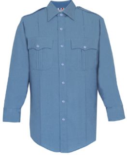 Womens Medium Blue Long Sleeve 65/35 Poly/Rayon Deluxe Tropical Shirt-