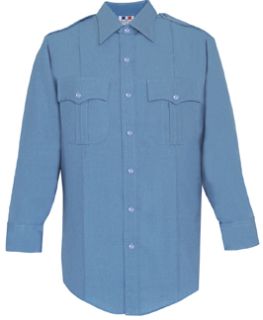 Womens Medium Blue Long Sleeve Deluxe Tactical Shirt 68/30/2 Poly/Rayon/Lycra®;-