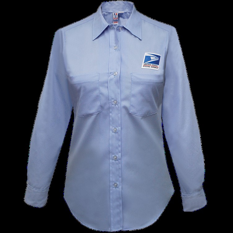 Usps Letter Carrier 65% Poly/35% Cotton Women&#8216;s Long Sleeve Shirt-