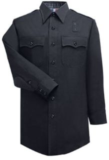 120W9586 Womens 100% Wool LAPD Navy Long Sleeve Shirt-