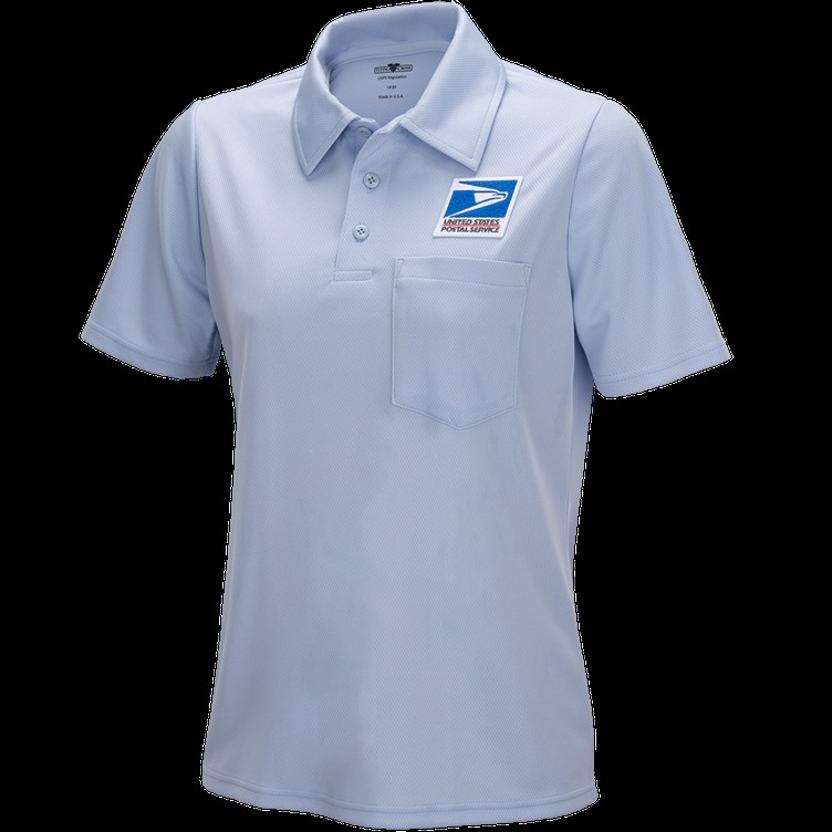 Usps Letter Carrier 100% Polyester Female Short Sleeve Performance Polo Shirt-